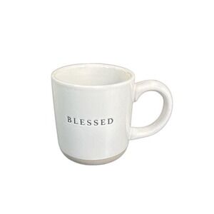 Sweet Water Decor Blessed Stoneware Coffee Mug, USA Dishwasher Microwave Safe